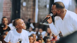 Adrien Misigaro performs quotNiyo Ndirimboquot by Meddy and Adrien for kids at Sherrie Silver Foundation [upl. by Barron]