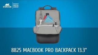 RIVACASE 8825 black melange MacBook Pro and Ultrabook backpack 133quot [upl. by Walrath]