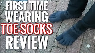 Injini Toe Socks  My First Time Wearing 14 mile Test and Review [upl. by Aeynod396]