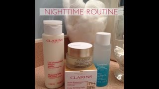 Clarins Skincare Part 1 Day amp Night Routine [upl. by Kelby]