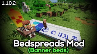 Minecraft 1182  Bedspreads Mod Banner Beds [upl. by Adeehsar347]