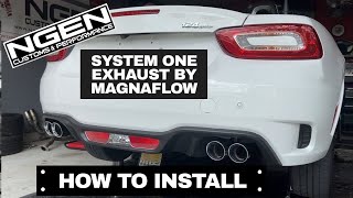 SYSTEM ONE EXHAUST by MAGNAFLOW Install on a Fiat 124 Spider Abarth  HOW TO [upl. by Nylatsirhc798]