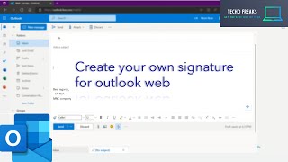 How to create a signature in Outlook web [upl. by Aillil]