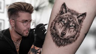 MICRO WOLF TATTOO TIME LAPSE [upl. by Baseler]