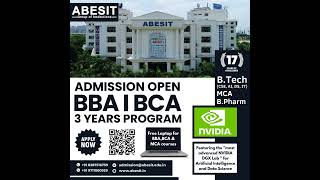 BBA BCA Admissions 2024  ABESIT [upl. by Heidy737]