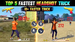 Top 5 Headshot Trick For M1887 Ump amp Desert Eagle 😱  One Tap Headshot Trick  Free Fire 10 [upl. by Asylla198]