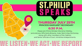 Parish Speaks in St Philip at Princess Margaret Secondary School starting at 630pm July 25 2024 [upl. by Daly]