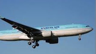 Korean air airbus330 from korea to dxb non stop flight landing and taxi to gate [upl. by Kegan]