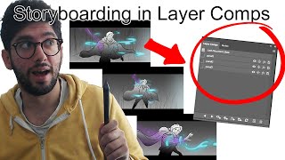 How I storyboard for feature animated films using Photoshop layer comps [upl. by Plerre]