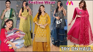 HUGE  Partywear Special Outfits  Myntra Sharara Set Haul  Kurta Set Haul [upl. by Nole23]