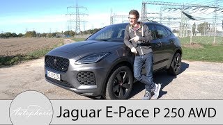 2018 Jaguar EPace P250 AWD Fahrbericht  Zweiter Blick auf das KompaktSUV  Autophorie [upl. by Annaeiluj]