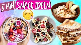 YUMMY😋5 MINUTEN SNACK IDEEN für jeden Tag Gesund lecker amp einfach 👅 🤤 [upl. by Daahsar263]