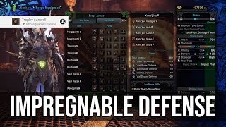 Impregnable Defense Trophy Five Highly Rare Pieces of Armor  Monster Hunter World [upl. by Enelear]