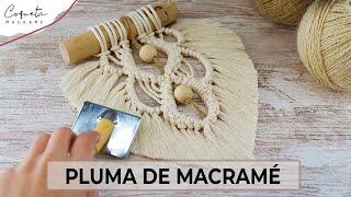 Crea Tu pluma de macramé paso a paso [upl. by Attaynek]