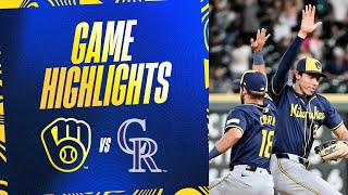 Rockies vs Brewers Game Highlights 7324  MLB Highlights [upl. by Socrates]