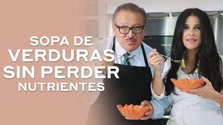 Receta sopa de verduras casera 🥣  Martha Debayle [upl. by Ecirahs]