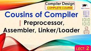 L2 Cousins of Compiler  Preprocessor Assembler LinkerLoader  Compiler Design Lectures Hindi [upl. by Arakawa]