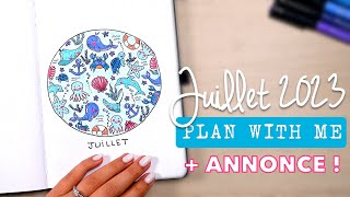 Bullet Journal JUILLET 2023  PLAN WITH ME  ANNONCE [upl. by Anama]