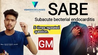 SABE  Subacute becterial endocarditis  Becterial endocarditis [upl. by Anirroc23]