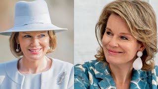 Queen mathilde of Belgium celebrates her golden jubilee Queenmathilde belgianroyals [upl. by Arammahs810]