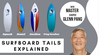 SURFBOARD DESIGN FOR BEGINNERS  UNDERSTANDING SURFBOARD TAILS [upl. by Hosea]