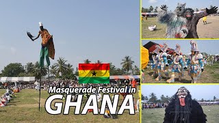 New year Masquerade festival in WinnebaGhana West Africa [upl. by Anertak]