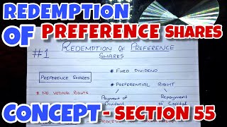 1 Redemption of Preference Shares  Concept By Saheb Academy  BCOM  BBA  CA INTER [upl. by Nahtonoj]