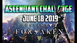 Ascendant Challenge June 18 2019 Guide Solo  Destiny 2 Forsaken  Taken Eggs amp Lore Locations [upl. by Zebulon]