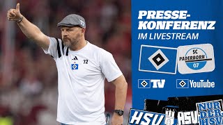 RELIVE PRESSEKONFERENZ MIT STEFFEN BAUMGART I HSV vs SC Paderborn I 7 Spieltag [upl. by Egan]