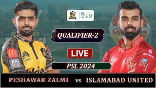 ISLAMBAD UNITEDS vs PESHAWAR ZALMI PSL 2024 ELIMINATOR MATCH LIVE  IU vs PZ MATCH SCORES iu 9 OV [upl. by Inaliel702]