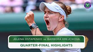 Grand Slam Champs fight it out  Jelena Ostapenko v Barbora Krejcikova  Highlights  Wimbledon 2024 [upl. by Naitsabes]