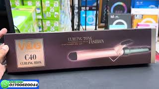 VampG C40 hair curler price amp review in BDbest hair curler VampG C40 review in BD [upl. by Tiana]