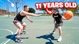 1v1 Basketball Against INSANE 11 Year Old From My AAU Team [upl. by As]