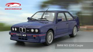 ckmodelcarsvideo BMW M3 E30 Coupe Baujahr 1990 mauritius blau Solido [upl. by Schlessel]