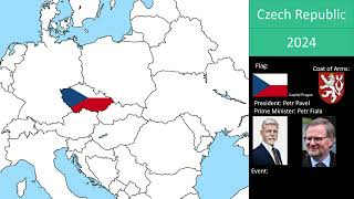 History of Czechia and Great Moravia Every Year [upl. by Nodnab445]