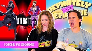 Death Battle Joker vs Giorno Reaction  Persona vs JoJo [upl. by Ellesig]