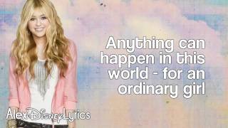 Hannah Montana  Ordinary Girl Lyrics On Screen HD [upl. by Dicks]