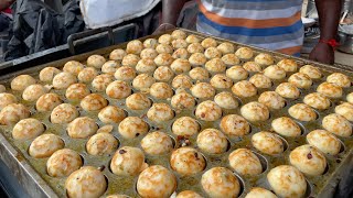 Indias Biggest 100 Rounds Appe Pan  Indian Street Food [upl. by Noyek]