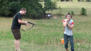 10 Gauge Shotgun VS 12 Year Old Boy [upl. by Ayerhs]