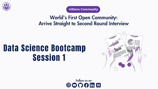 Data Science Bootcamp Session01 [upl. by Ayana]