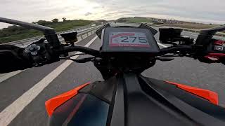 ktm 1290 superduke r top speed 281 kmh [upl. by Oirramaj]