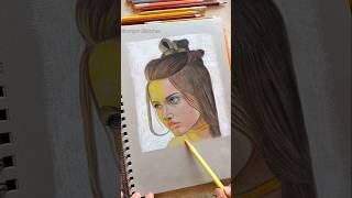 Beautiful Pencil Color Portrait 🤩 shorts drawing art [upl. by Pettit]