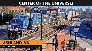 Ashland Virginia USA  LIVE RAILCAM  Virtual Railfan [upl. by Adlai50]