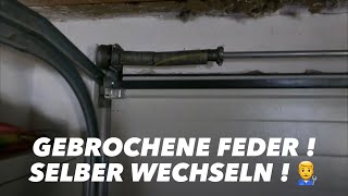 Garagentor  Feder gebrochen  Reparatur  wechseln  Hörmann  Anleitung  Tutorial [upl. by Dylan]