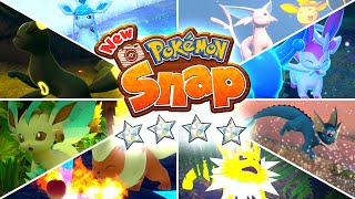 All Eevee Evolutions 4 STAR Photo Guide  New Pokémon Snap [upl. by Angelico]