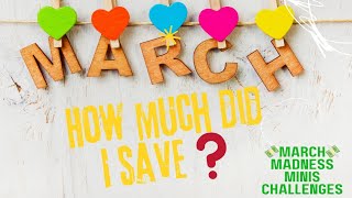 Count with Me❗How Much Did I Save In MARCH❓Unstuffing Completed Challenges  March Madness Minis [upl. by Sigismundo]