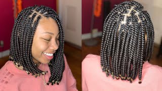 How To Asymmetrical Braided Bob [upl. by Haneen]