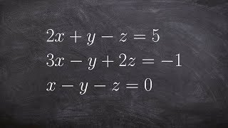 How to solve a system of equations with three variables [upl. by Drahsir878]