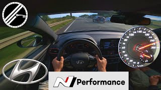 Hyundai i30 N Fastback 275 PS Top Speed Drive On German Autobahn A2 No Speed Limit [upl. by Isoais50]