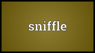 Sniffle Meaning [upl. by Llerej]